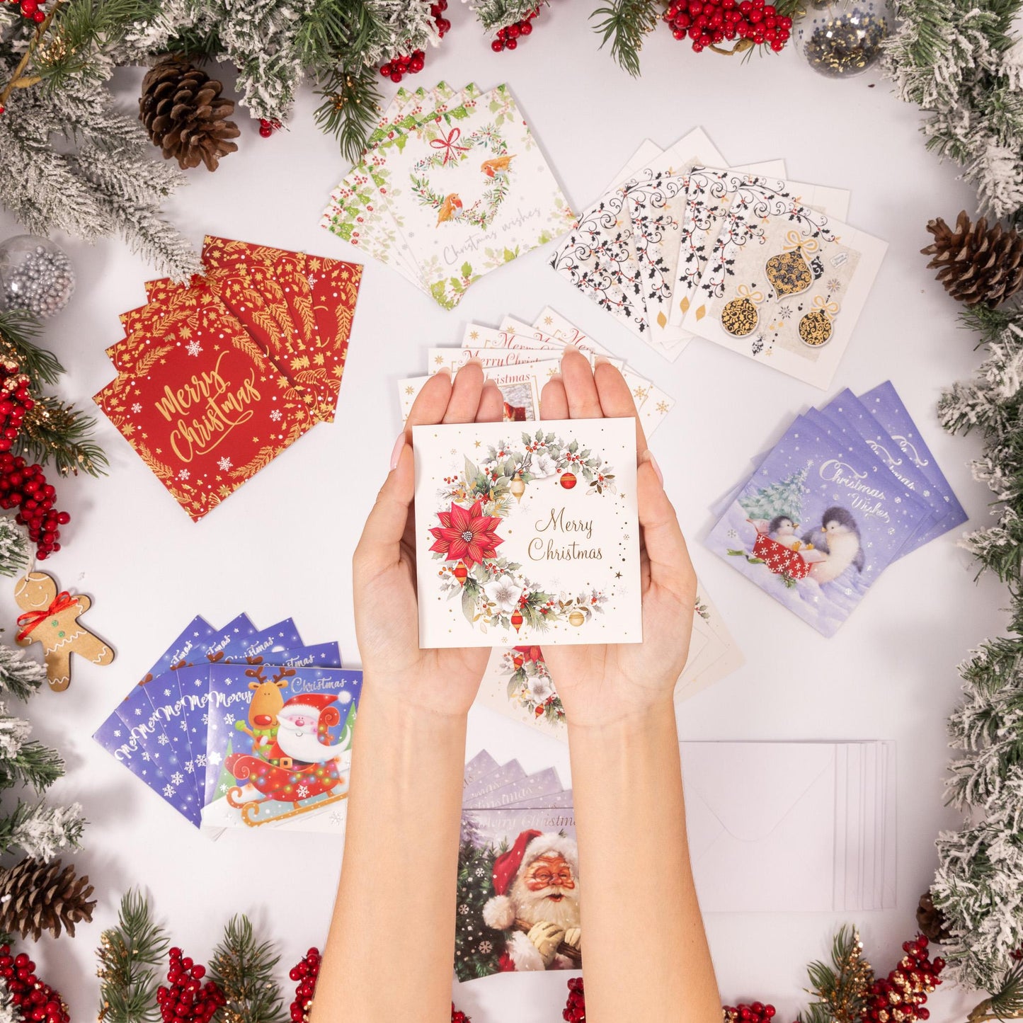 Christmas Cards Bumper Pack of 40 Mixed Cute Traditional Festive 8 Mixed Designs Etsy