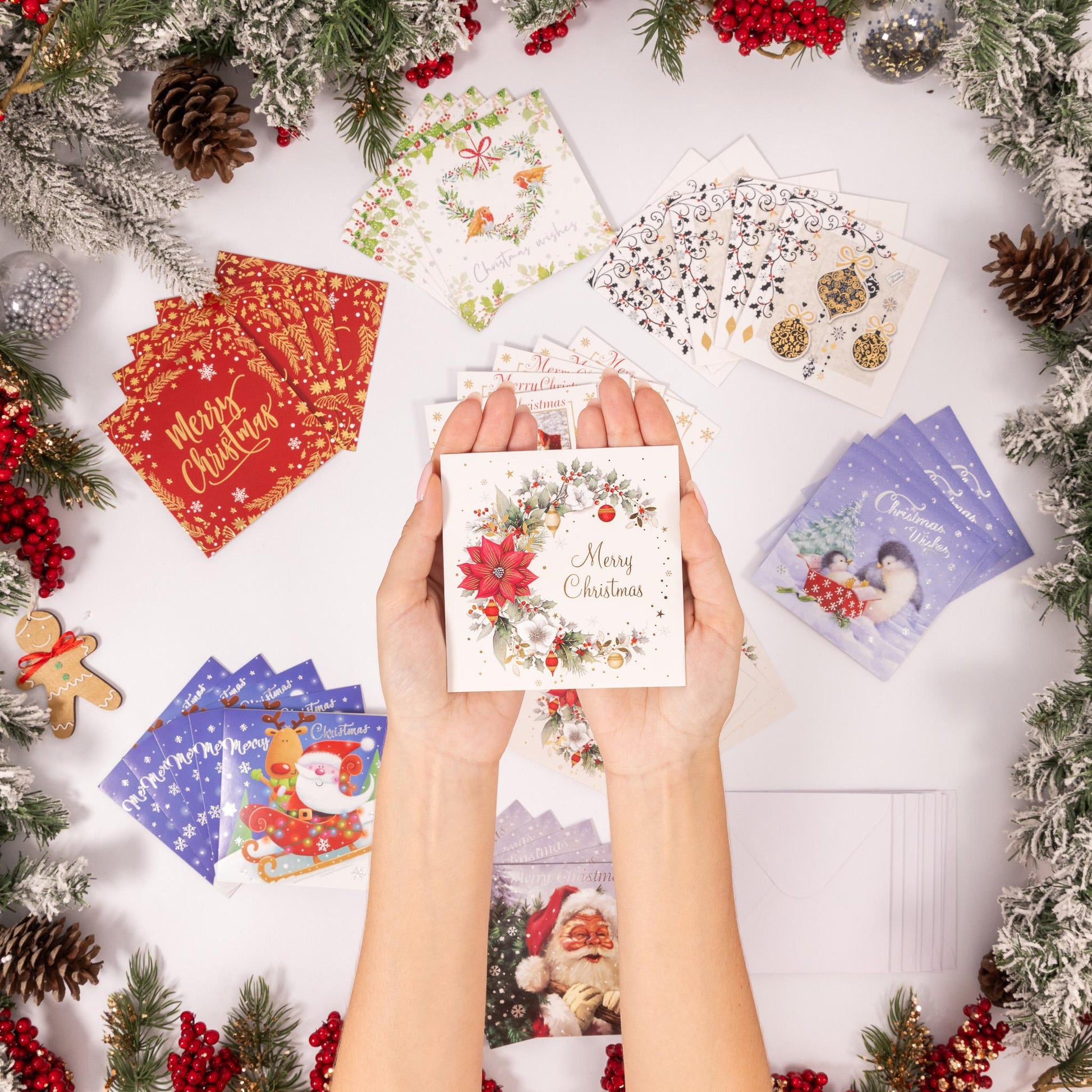 Christmas Cards Bumper Pack of 40 Mixed Cute Traditional Festive 8 Mixed Designs Etsy