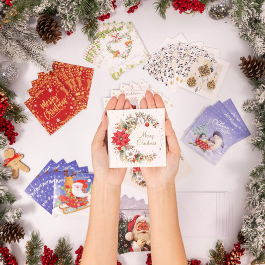 Christmas Cards Bumper Pack of 40 Mixed Cute Traditional Festive 8 Mixed Designs Etsy