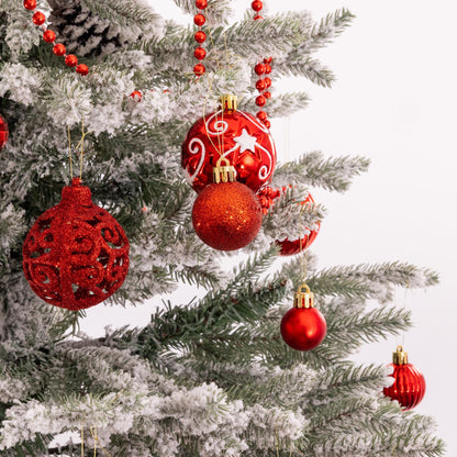 100-Piece Christmas Bauble Set – Red – image 5
