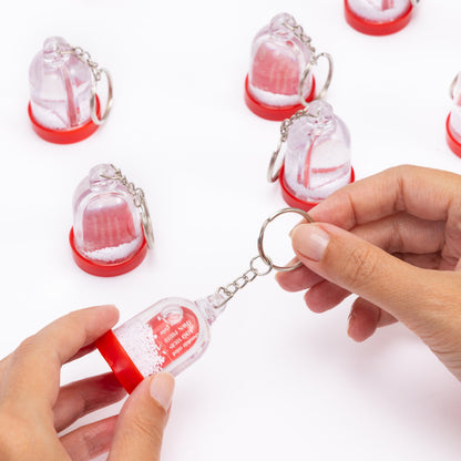 Christmas Photo Snow Globe Keyring – Double Sided – image 8