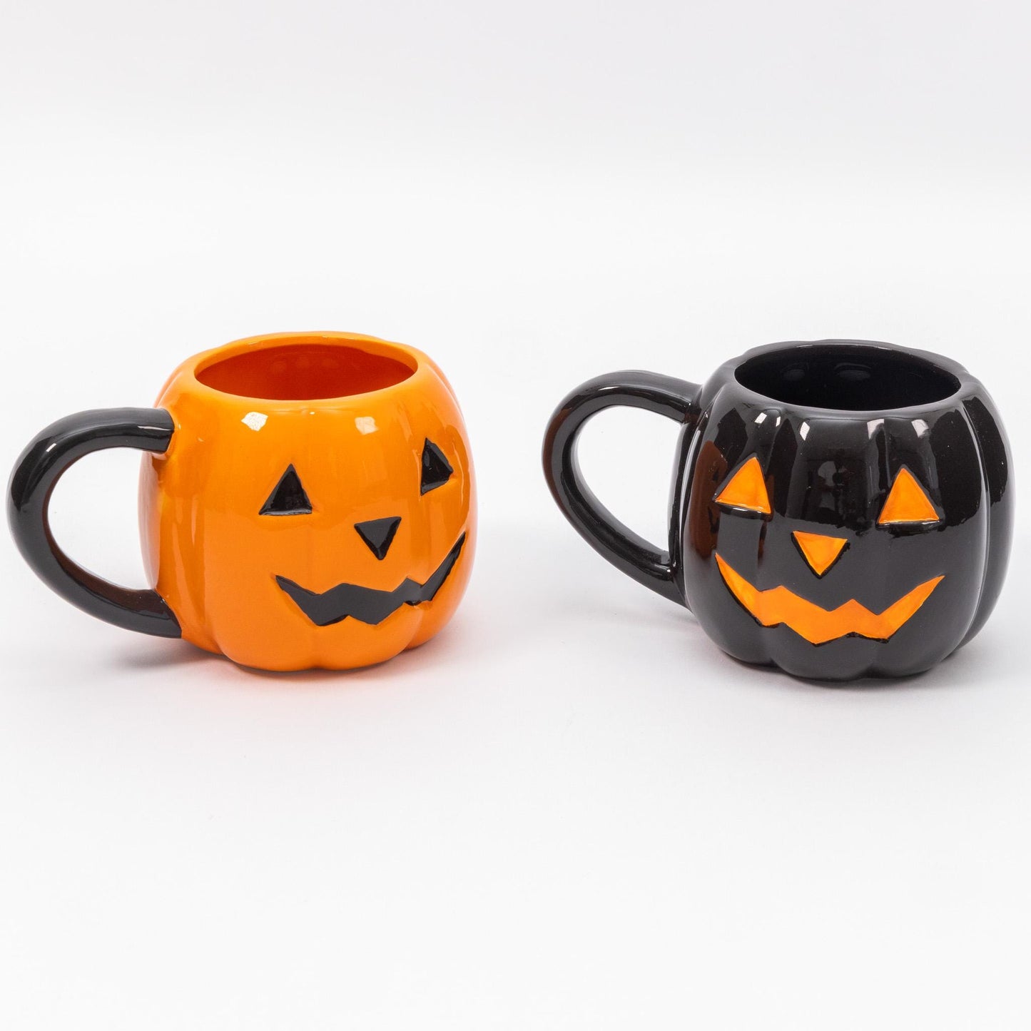 pumpkin Ceramic Mug 2x Cup Halloween Kitchen Accessory Tableware Food Drinks Etsy