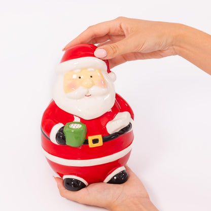 Novelty Ceramic Christmas Jars – Santa & Penguin – image 4