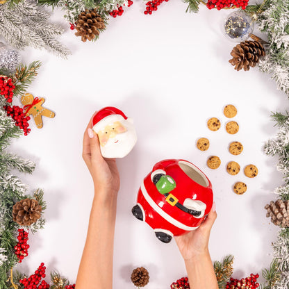 Novelty Ceramic Christmas Jars – Santa & Penguin – image 3
