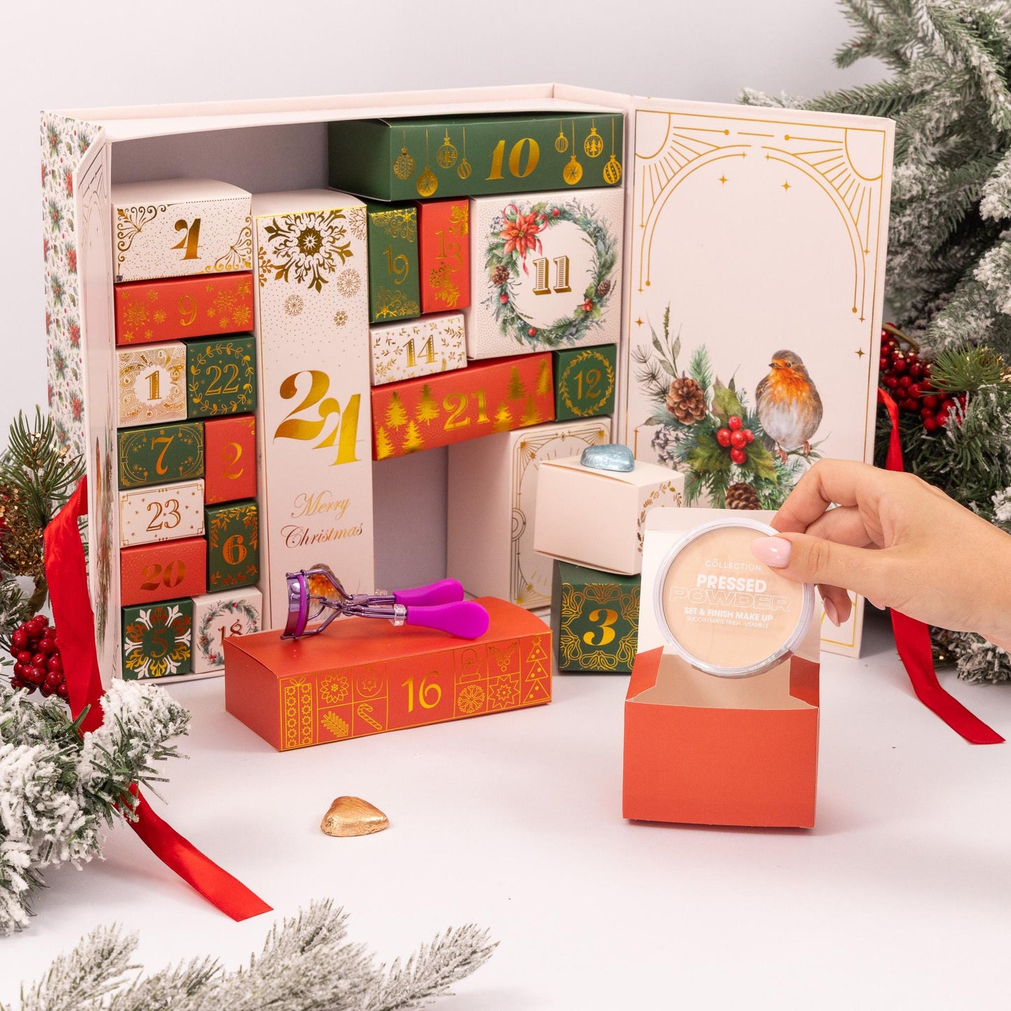 Luxury Christmas Advent Calendar Fill your Own 1-24 Day Boxes Countdown Ribbon Etsy