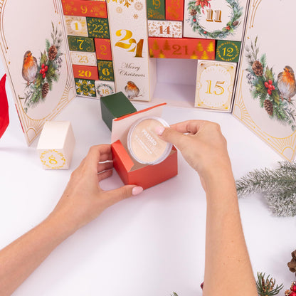 Luxury Fill Your Own Advent Calendar – 24 Boxes with Ribbon – Cream Robin – image 9
