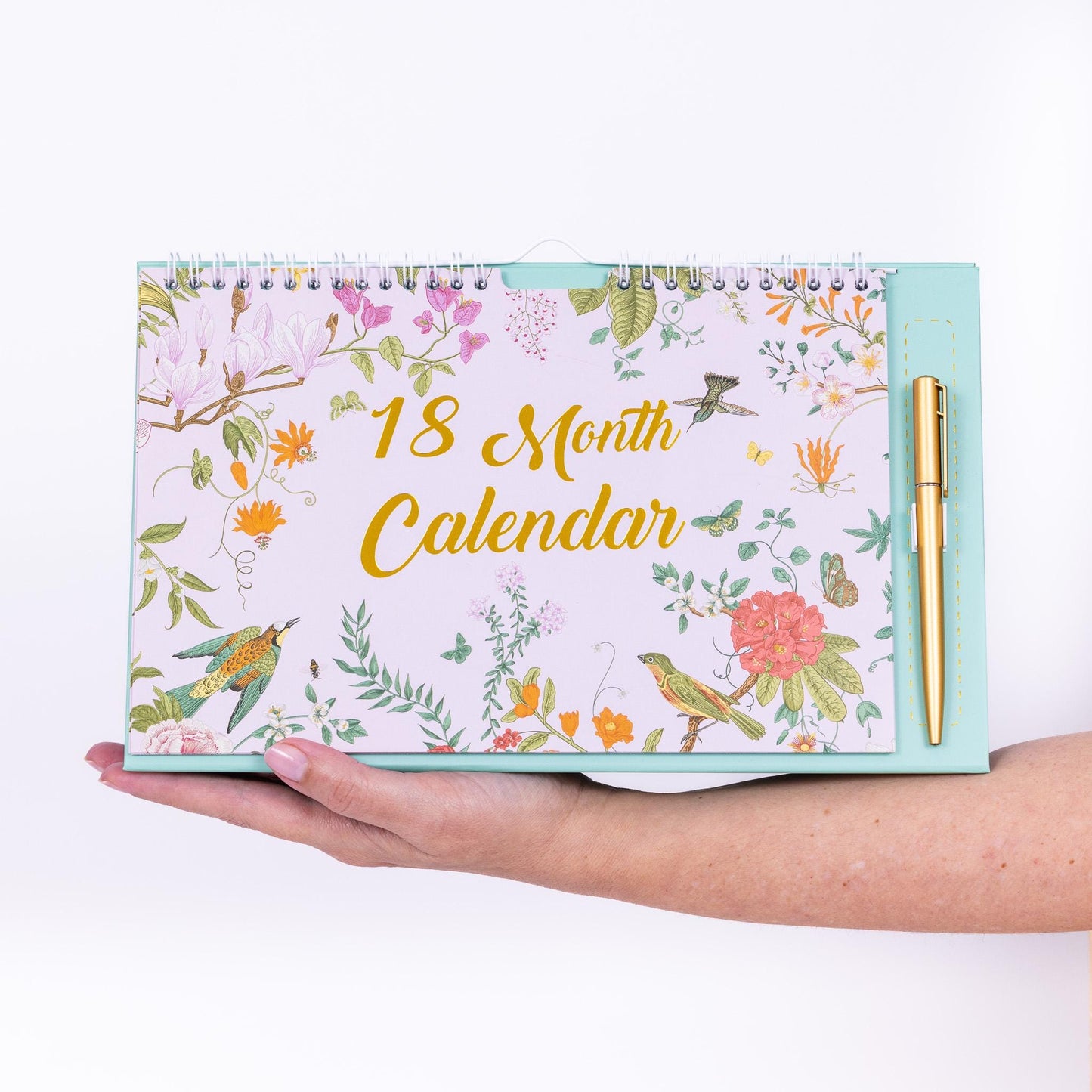 2025 -2026 Month To View Stand Up Desk Top Free Standing Wall Calendar 18 Month Etsy