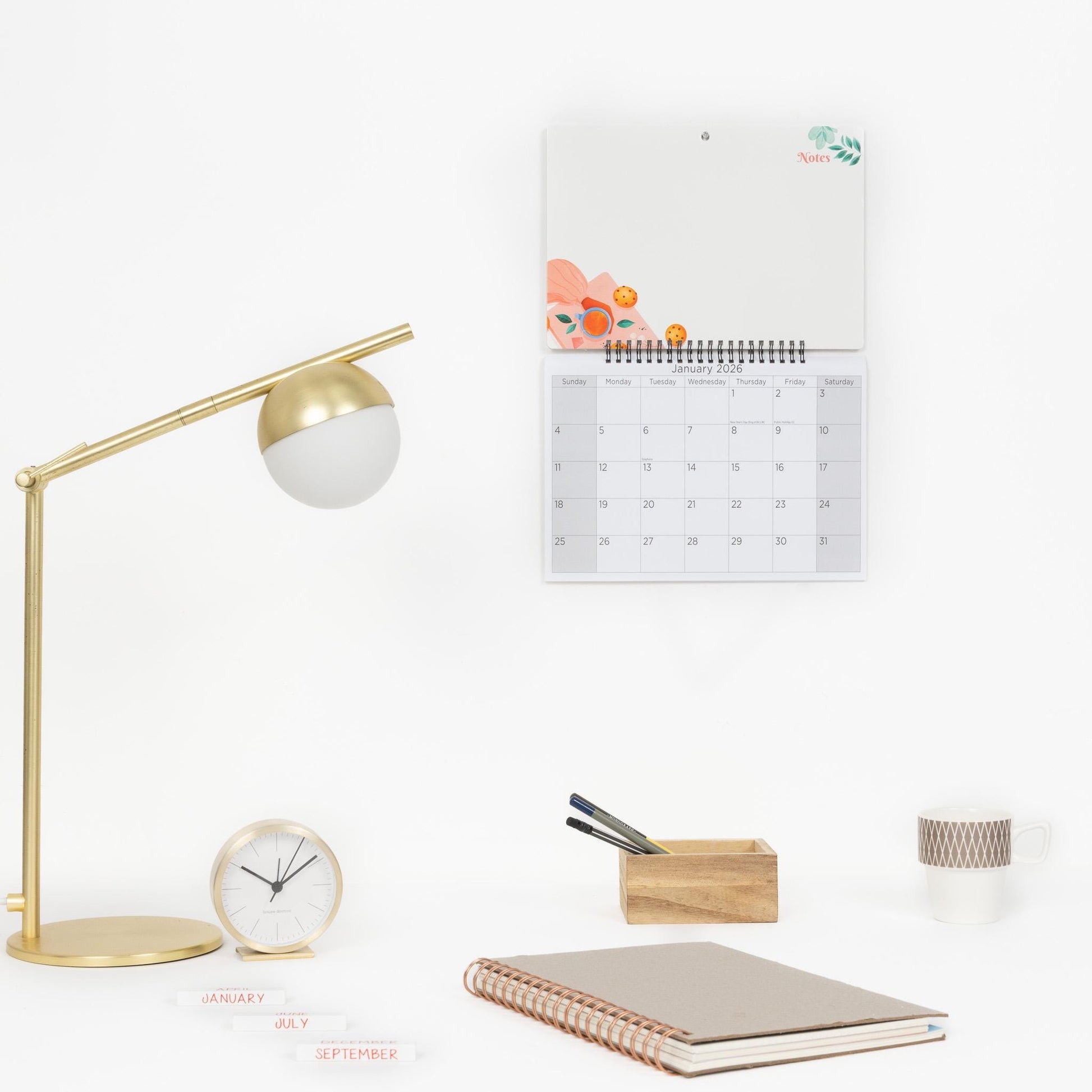 2026 Monthly Memo Board Wall Calendar Family Organiser White Board & Pen seaside Etsy