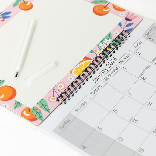 2026 Monthly Memo Board Wall Calendar Family Organiser White Board & Pen Etsy