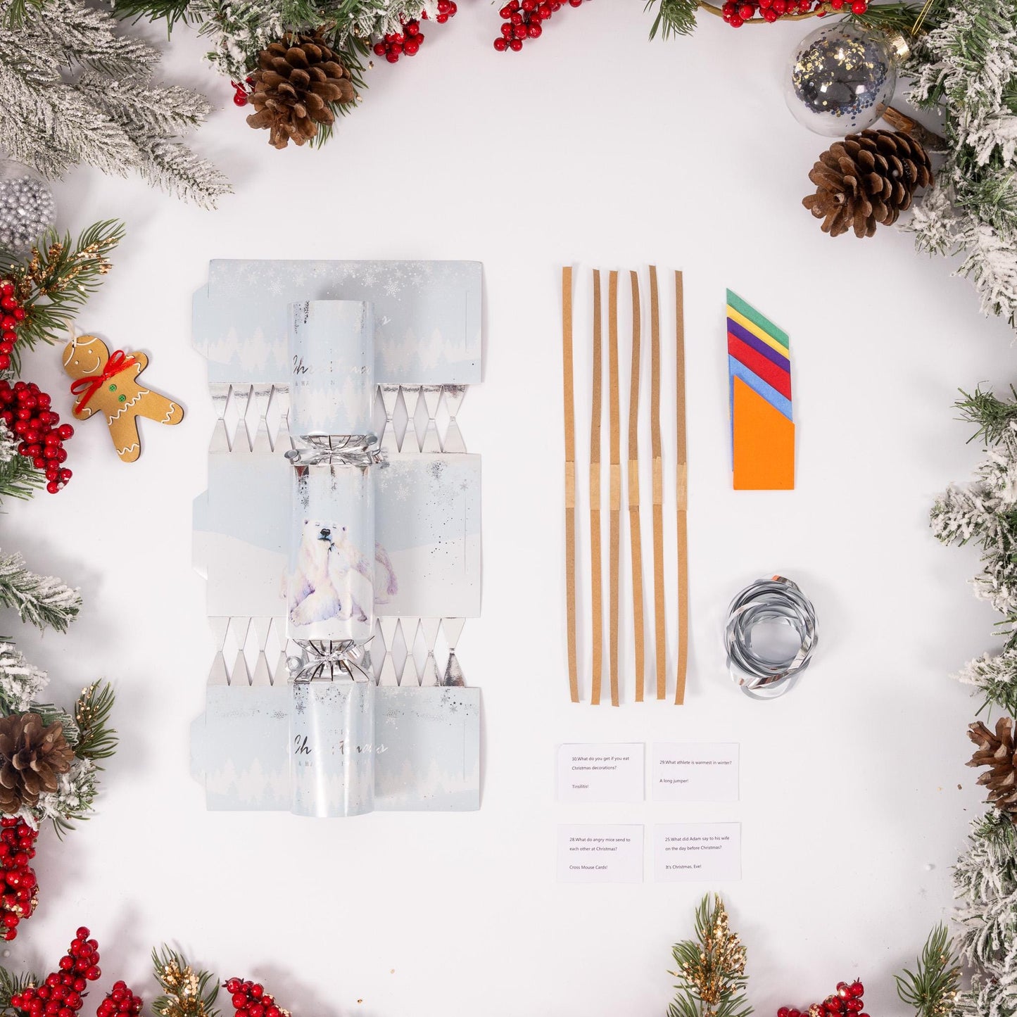 Make Your Own Christmas Cracker kit Crackers Hats Snaps pola bear Etsy