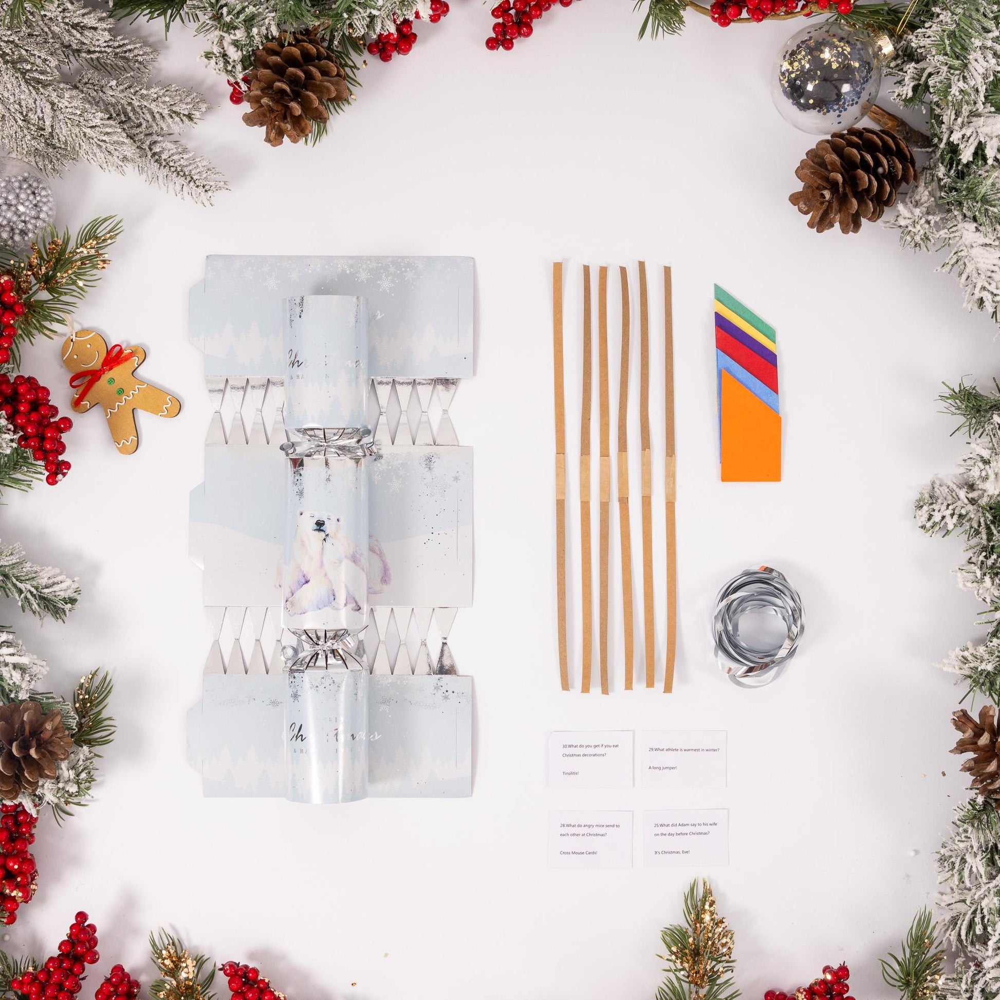 Make Your Own Christmas Cracker kit Crackers Hats Snaps pola bear Etsy