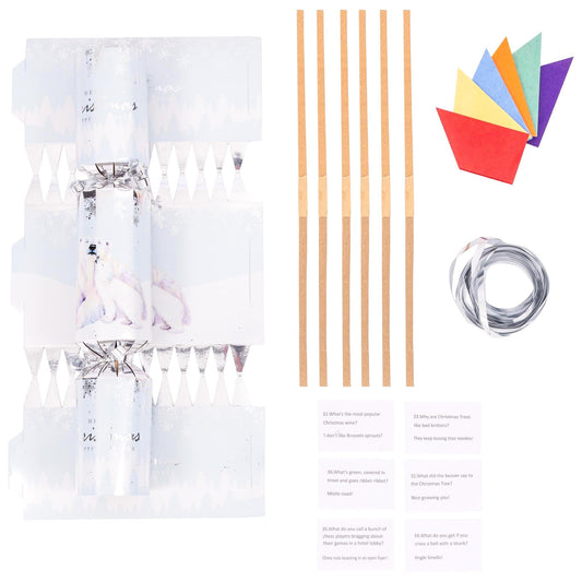Make Your Own Christmas Cracker kit Crackers Hats Snaps pola bear Etsy