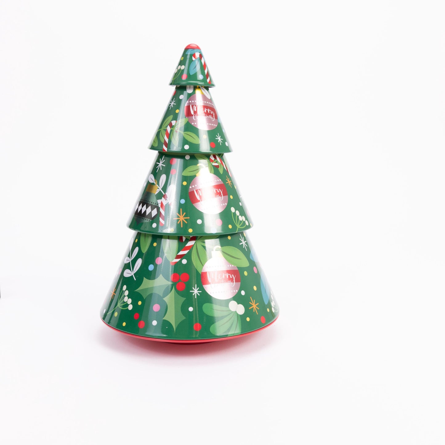 Christmas Tin Jars Storage Tin Container Canisters Cookie Biscuit Tree Shape