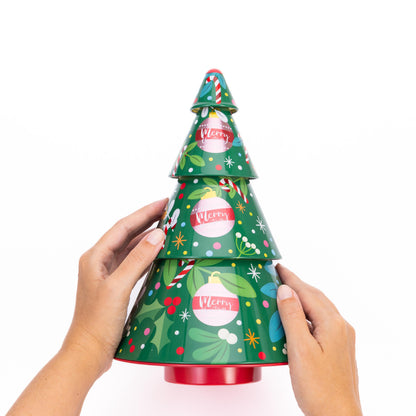 Christmas Tree Shaped Biscuit Tin – image 4
