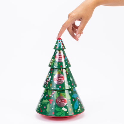 Christmas Tree Shaped Biscuit Tin – image 9