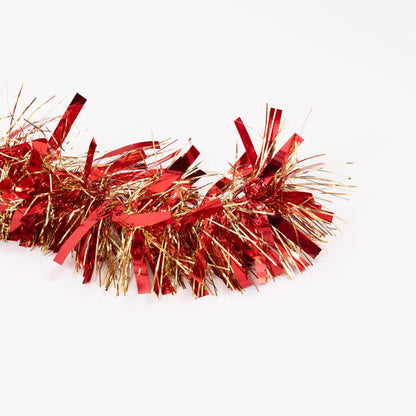 Chunky Christmas Tinsel Garland – Red & Gold – 6 x 2m (12m) – image 4
