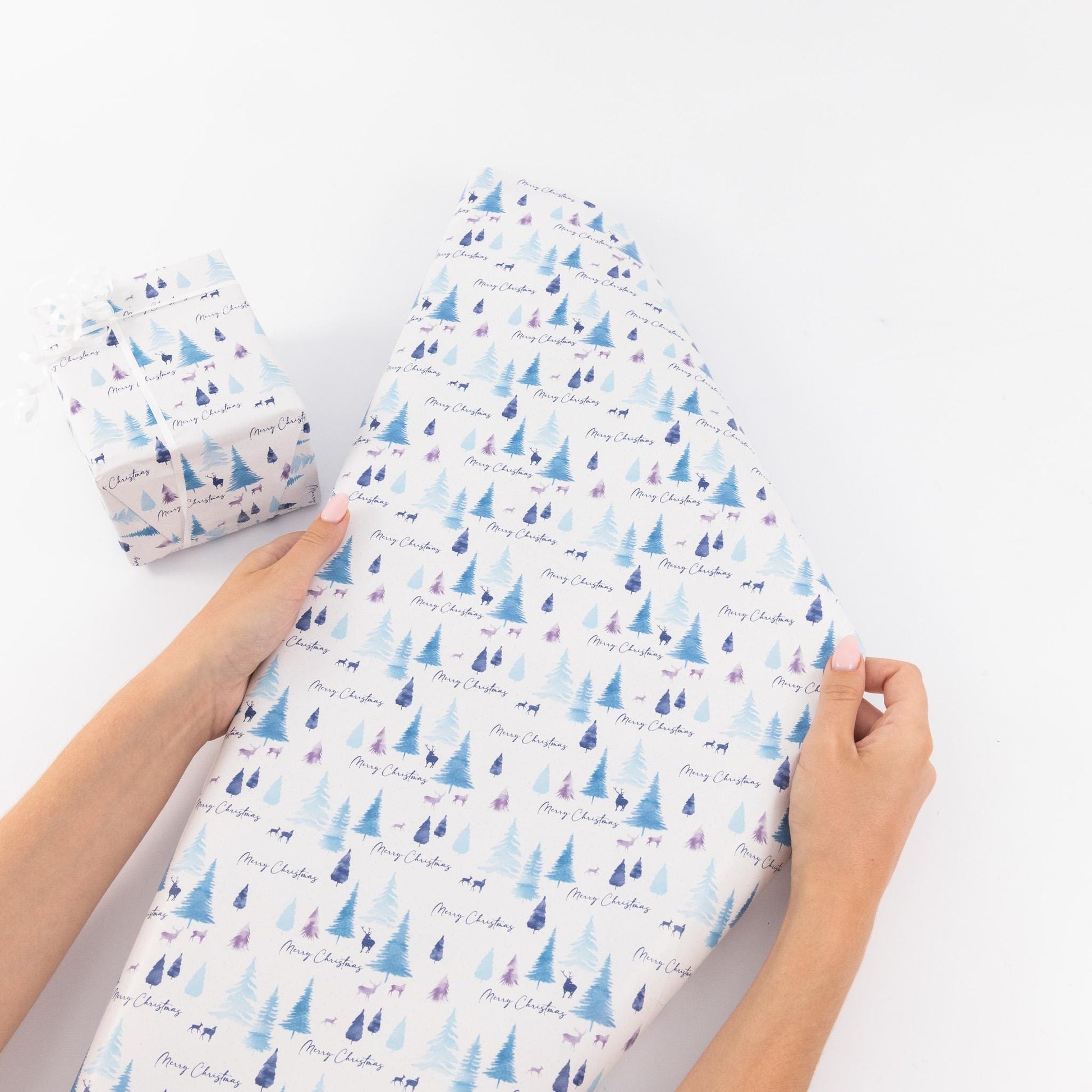 4 Rolls Christmas Gift Wrapping Midnight Forest Paper 4M x 70cm Roll 16 Metre Etsy