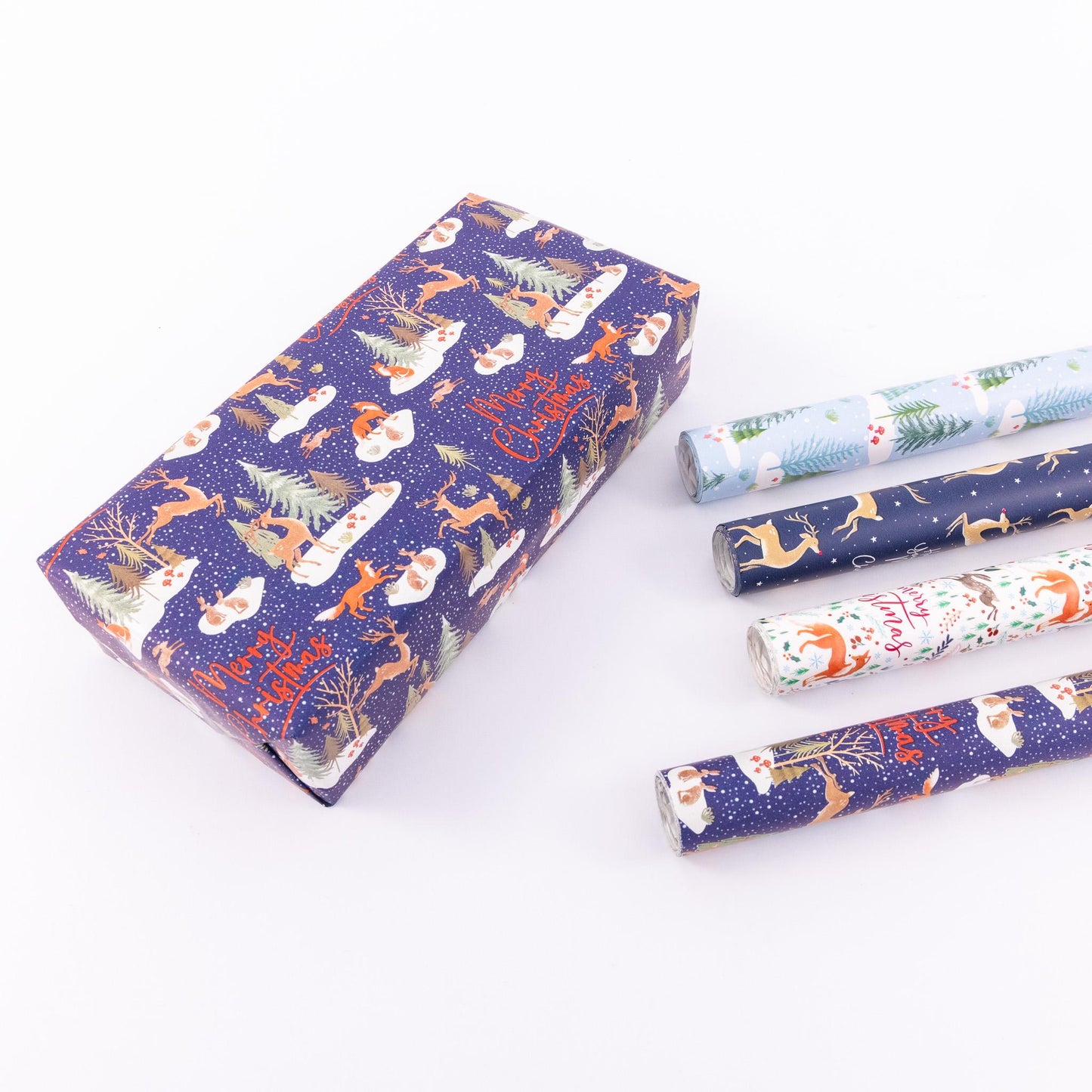 4 Rolls Christmas Gift Wrapping Woodland Paper 4M x 70cm Roll 16 Metre Etsy
