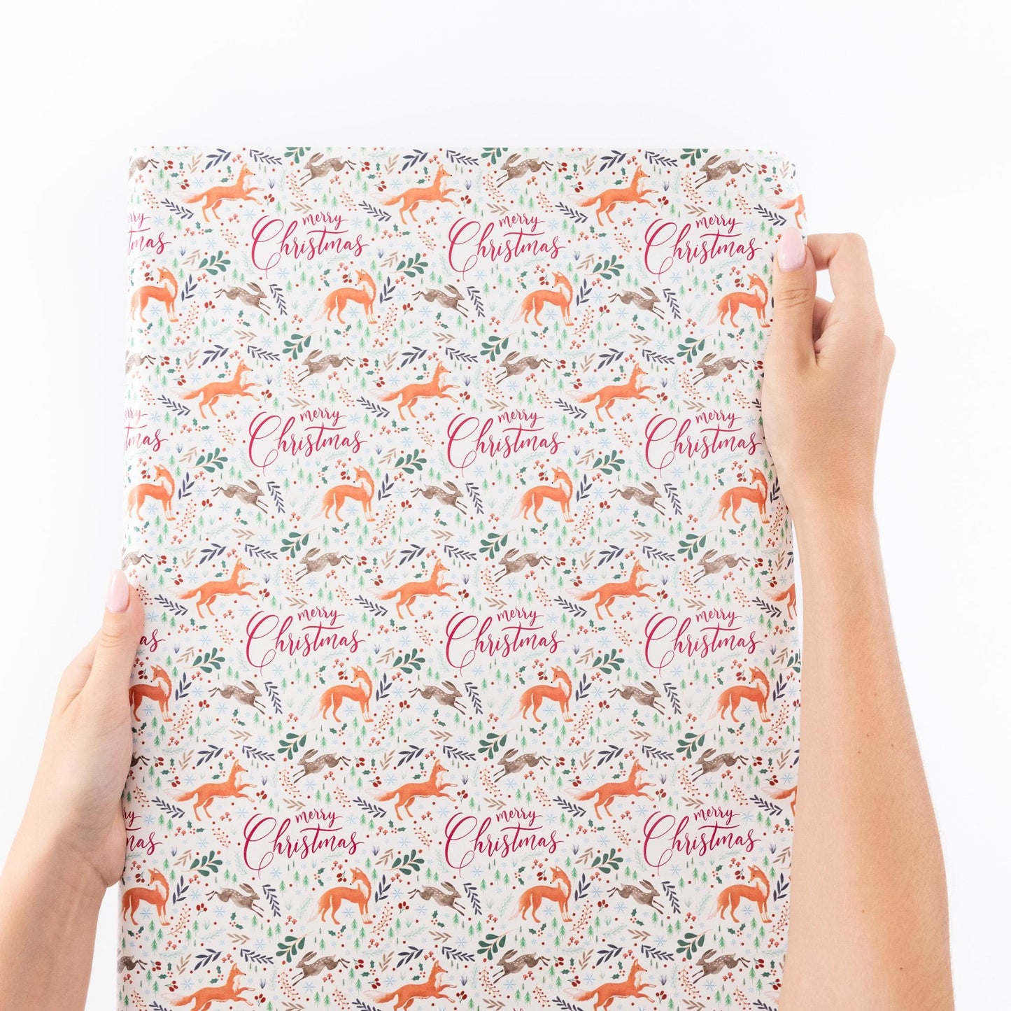4 Rolls Christmas Gift Wrapping Woodland Paper 4M x 70cm Roll 16 Metre Etsy