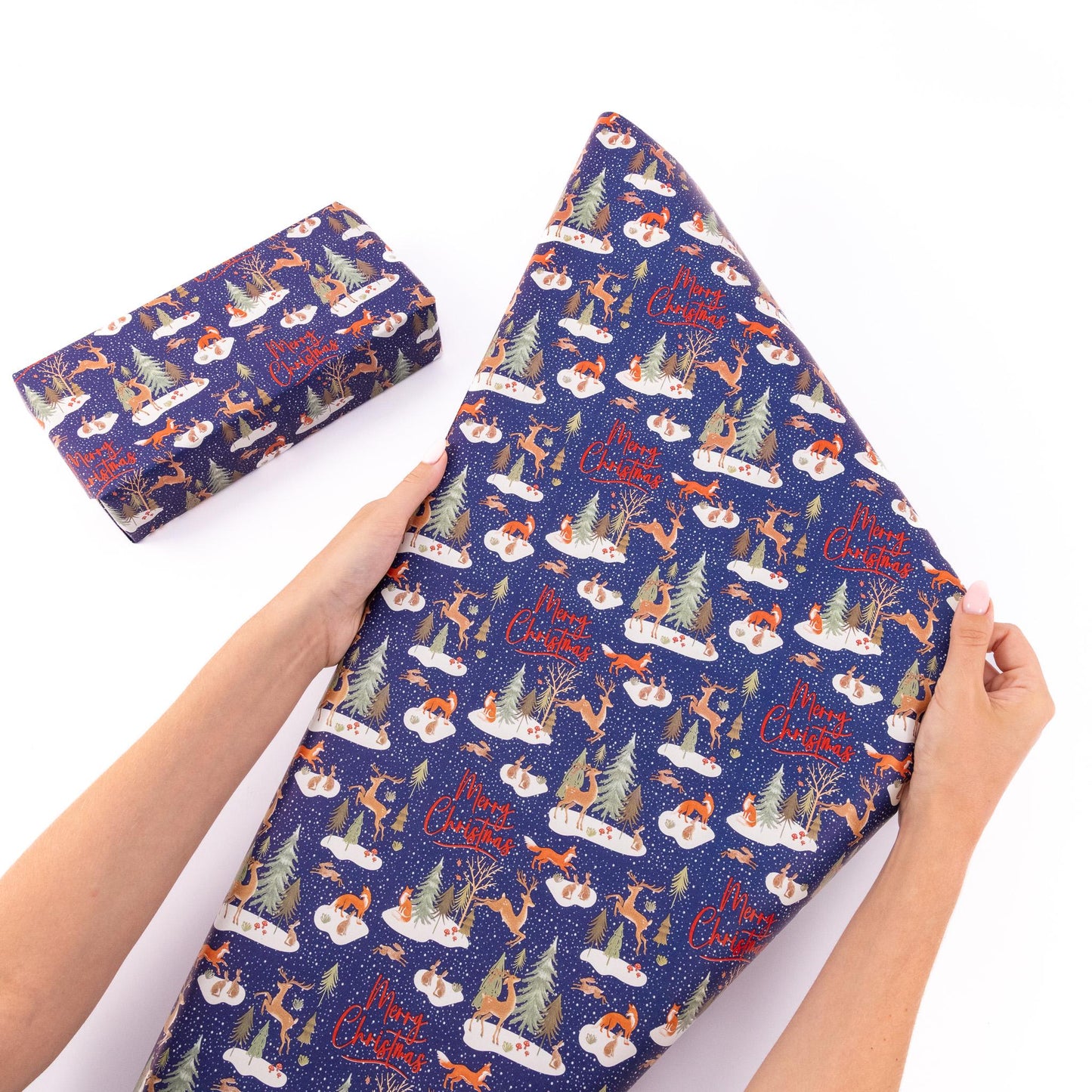 4 Rolls Christmas Gift Wrapping Woodland Paper 4M x 70cm Roll 16 Metre Etsy