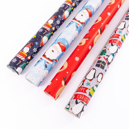 Kids Christmas Wrapping Paper – 4 Rolls x 4m – image 4