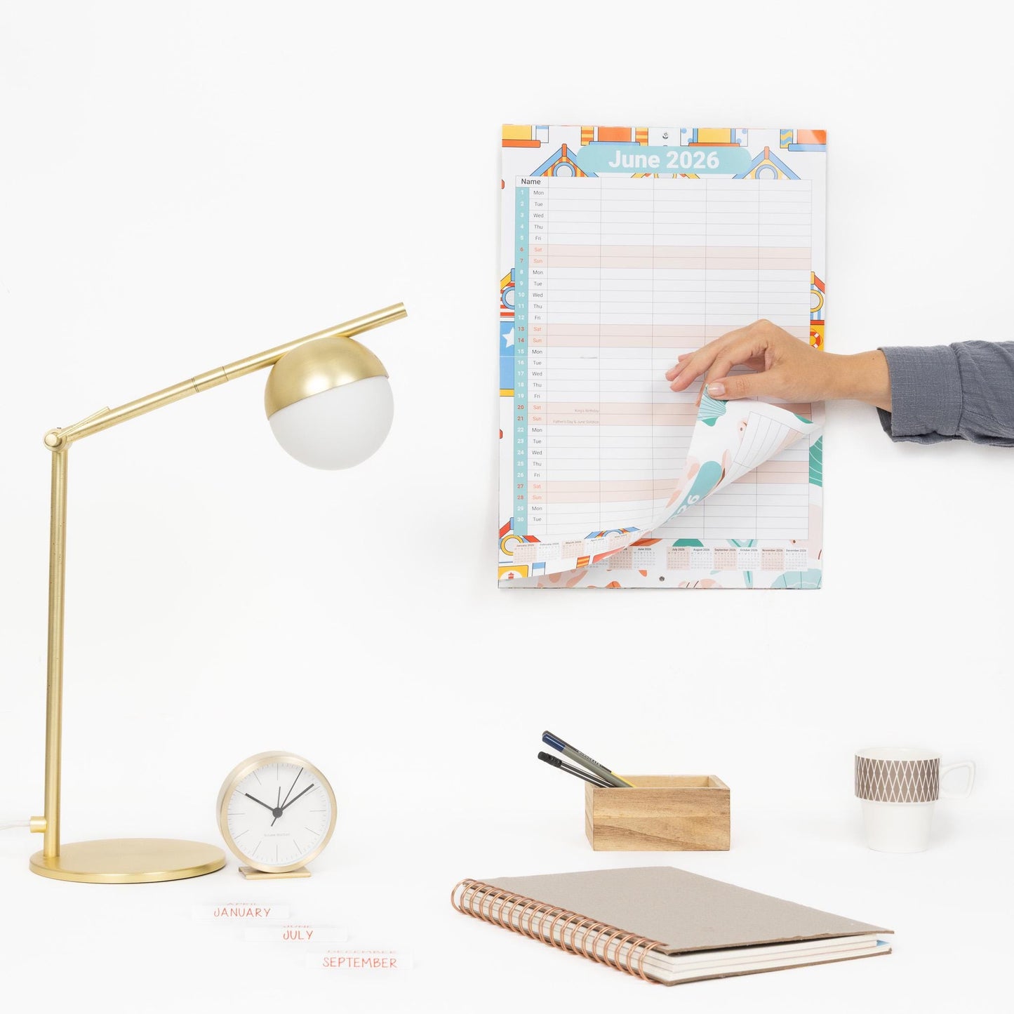 2026 Calendar seaside Wall Monthly Planner Family Home Organiser Etsy