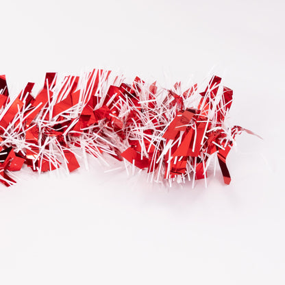 Chunky Christmas Tinsel Garland – Red & White – 6 x 2m (12m) – image 5