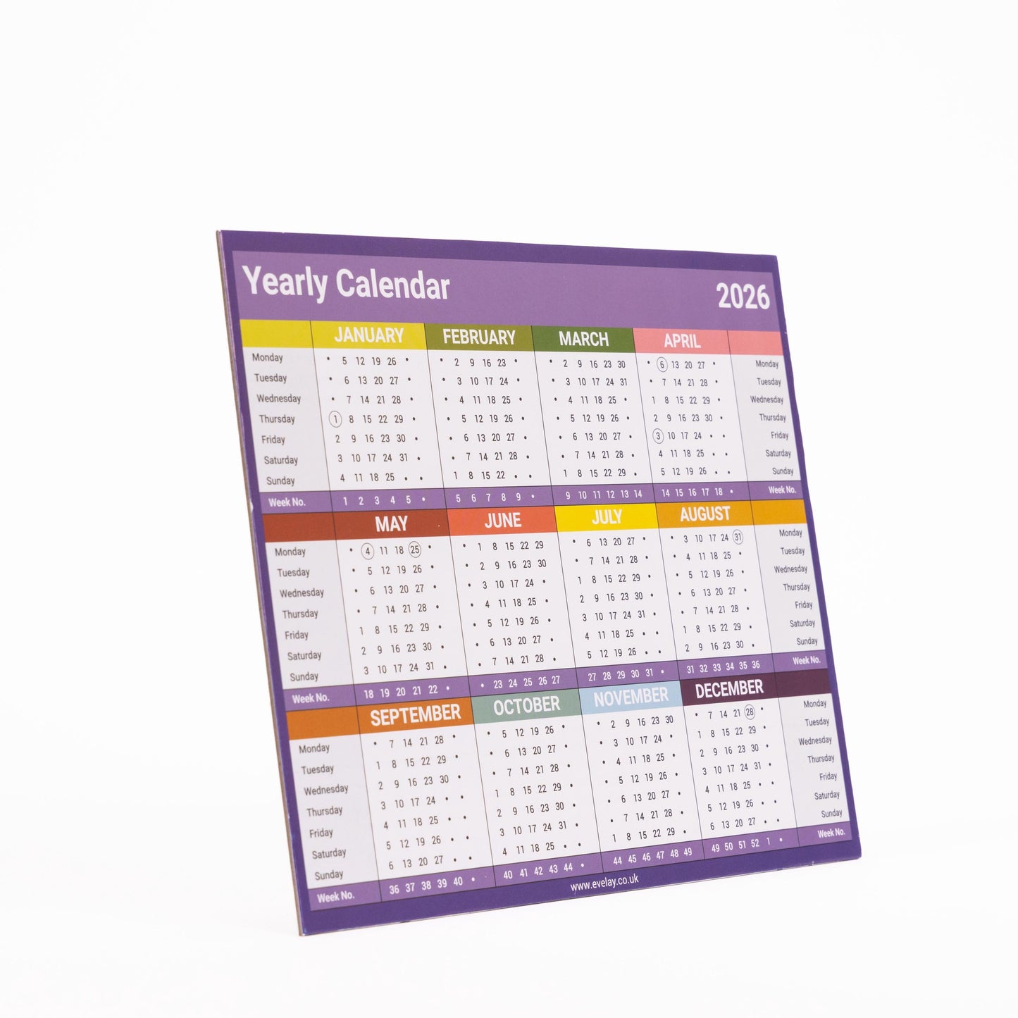 2026 Year To View Stand Up Desk Office Top Calendar Planner 24cm x 20cm Etsy