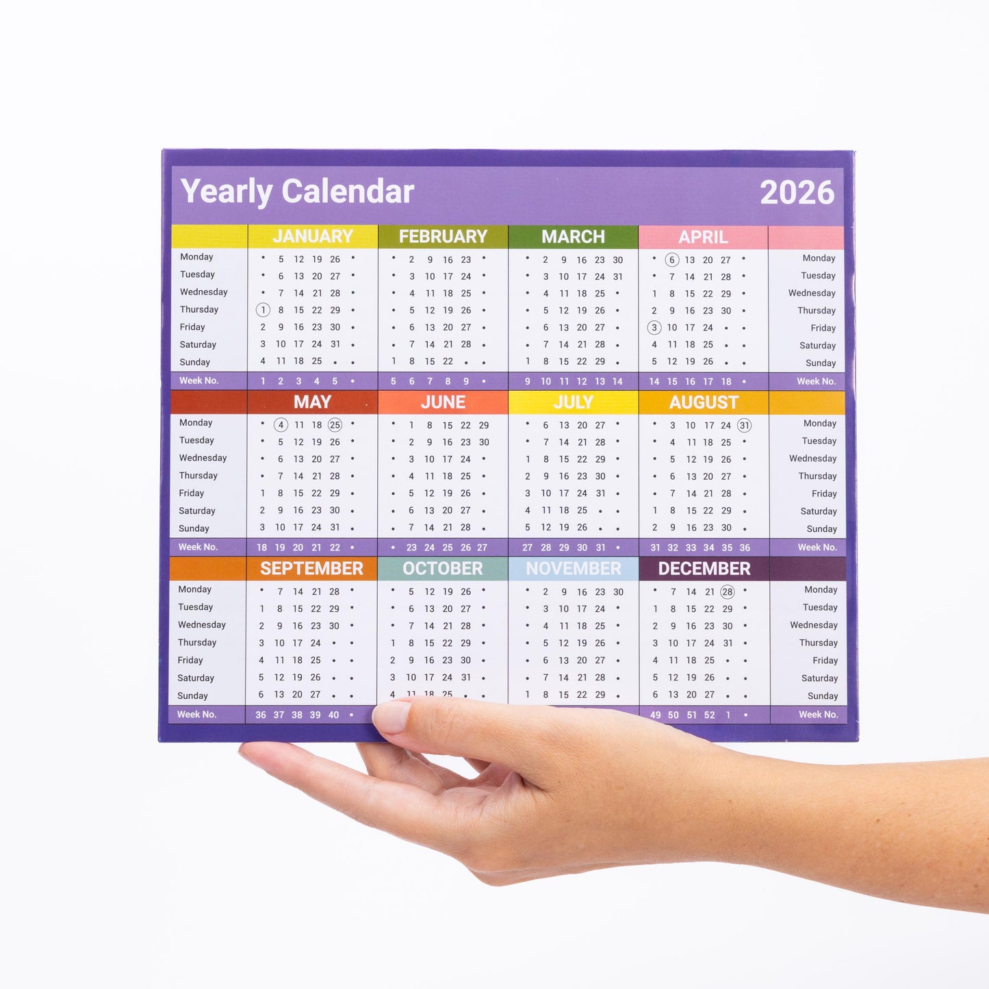 2026 Year To View Stand Up Desk Office Top Calendar Planner 24cm x 20cm Etsy