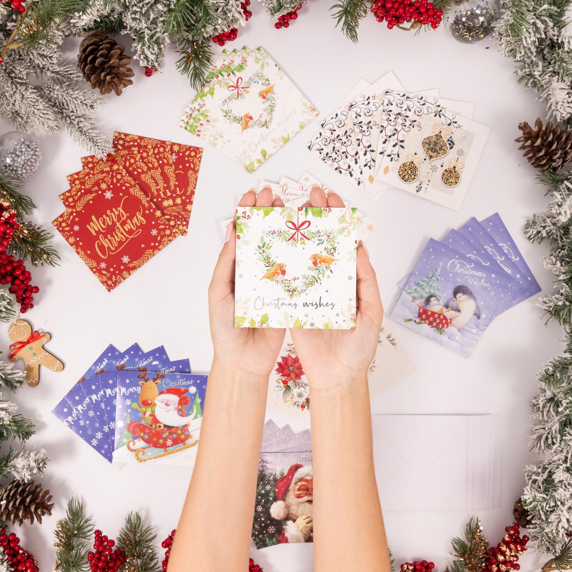 Christmas Cards Bumper Pack of 40 Mixed Cute Traditional Festive 8 Mixed Designs Etsy