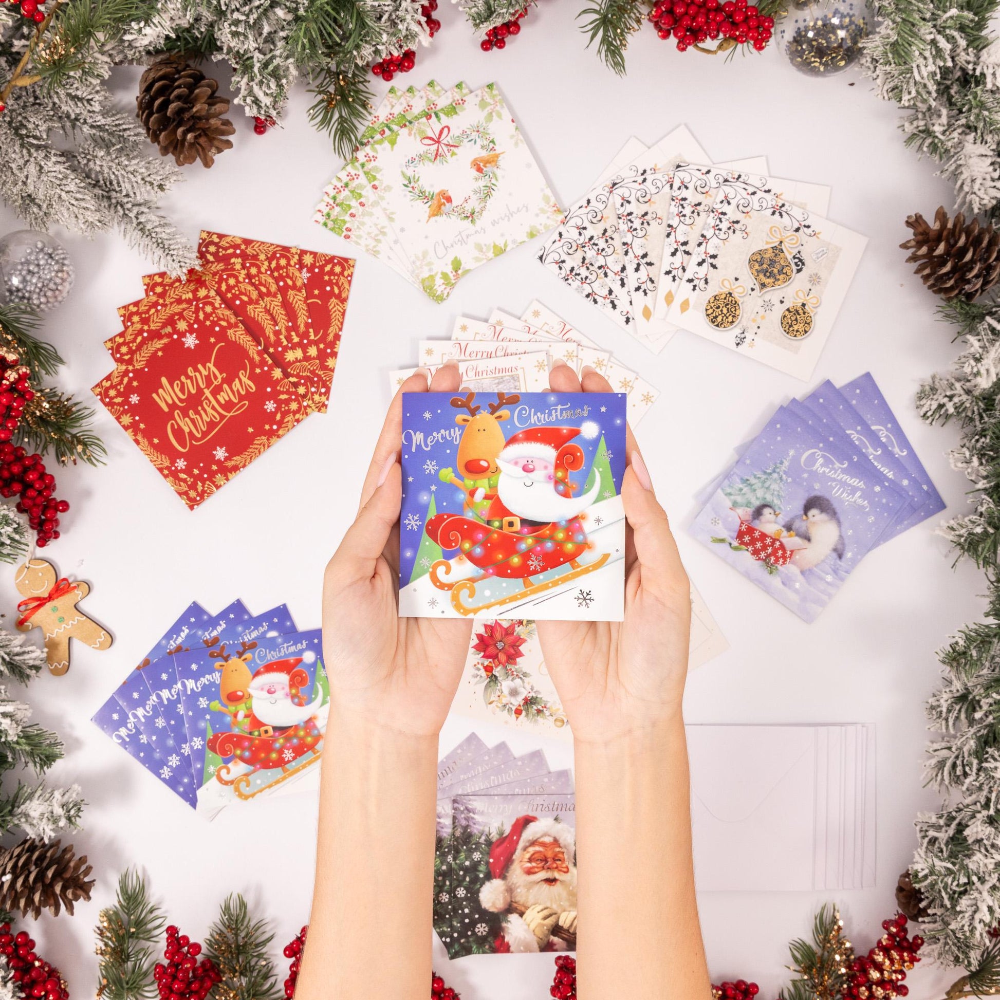 Christmas Cards Bumper Pack of 40 Mixed Cute Traditional Festive 8 Mixed Designs Etsy