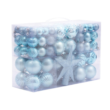 100-Piece Christmas Bauble Set – Sky Blue – image 6