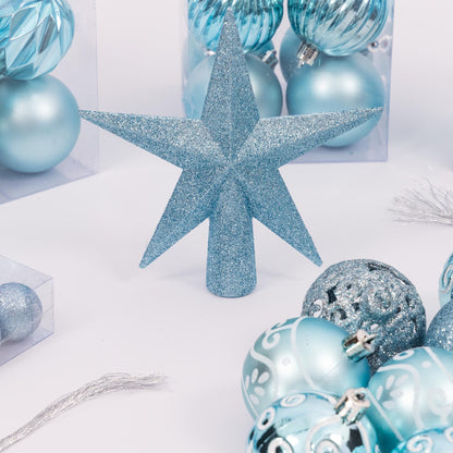 100-Piece Christmas Bauble Set – Sky Blue – image 9