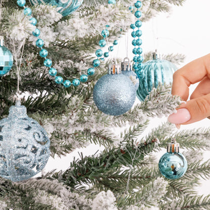 100-Piece Christmas Bauble Set – Sky Blue – image 10