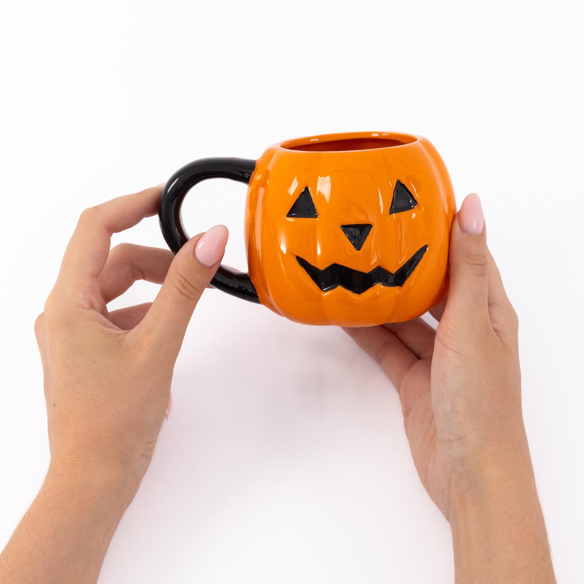 pumpkin Ceramic Mug 2x Cup Halloween Kitchen Accessory Tableware Food Drinks Etsy
