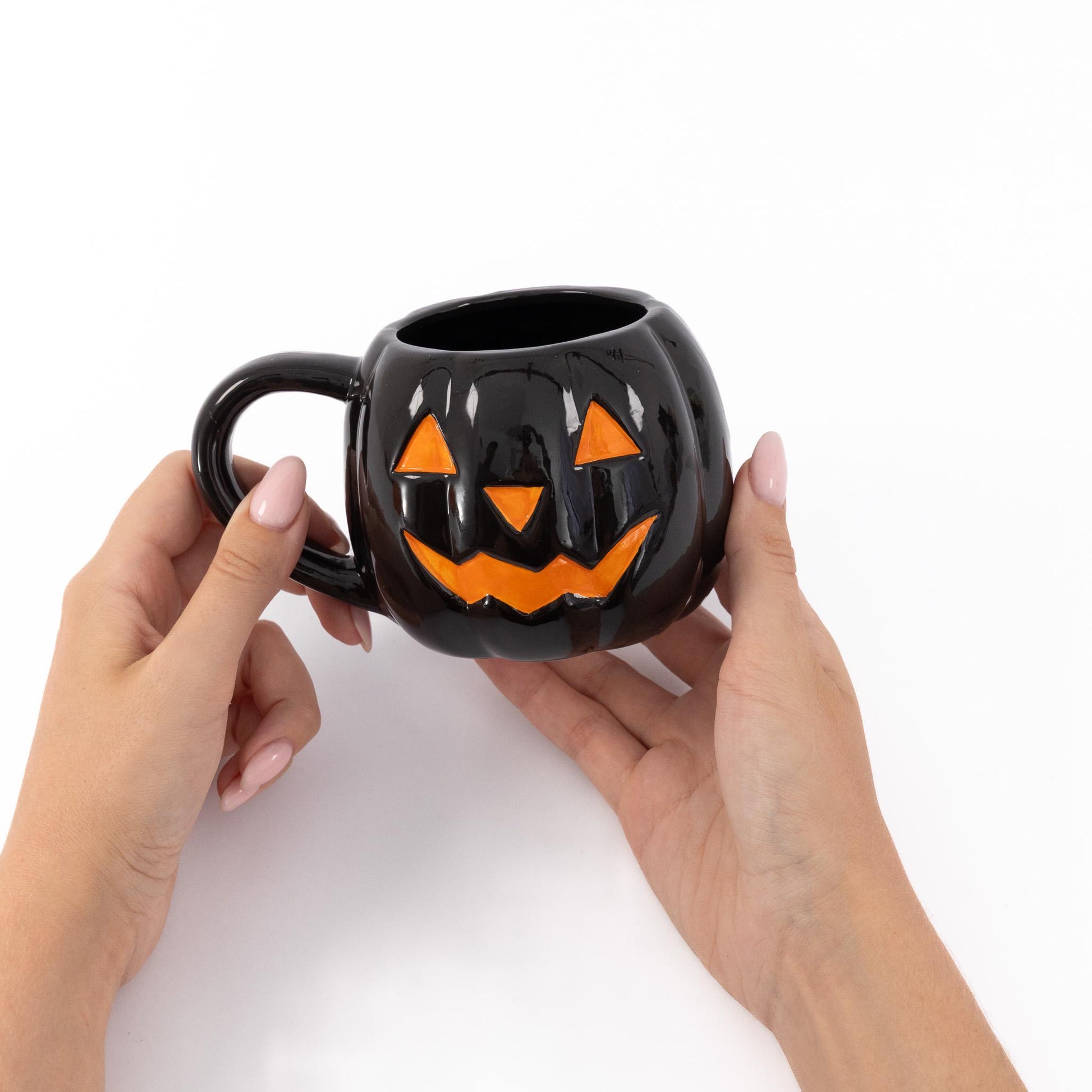pumpkin Ceramic Mug 2x Cup Halloween Kitchen Accessory Tableware Food Drinks Etsy