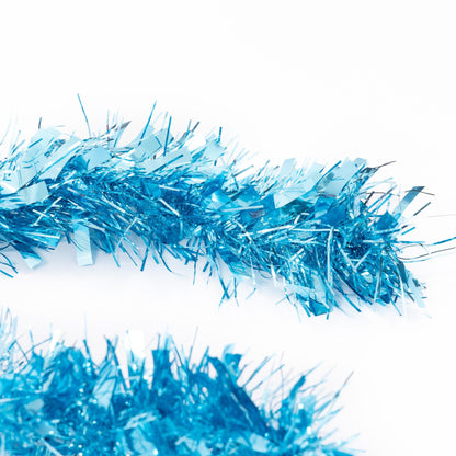 Chunky Christmas Tinsel Garland – Blue – 6 x 2m (12m) – image 2