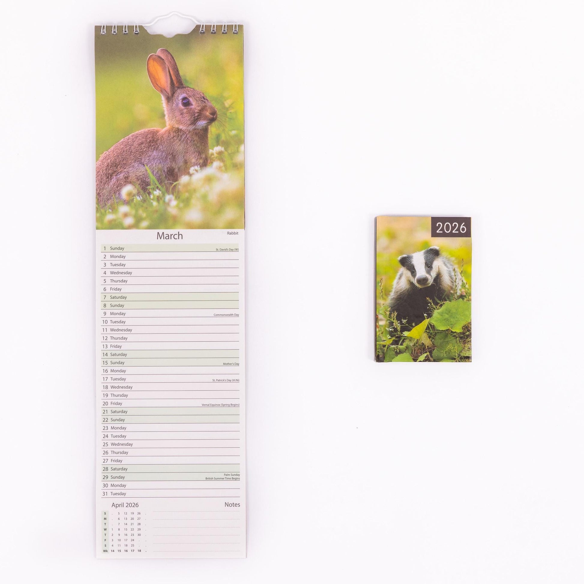 2026 Slim Calendar & Diary Set Planner Spiral Cats Dogs Flowers Garden Scenes Etsy