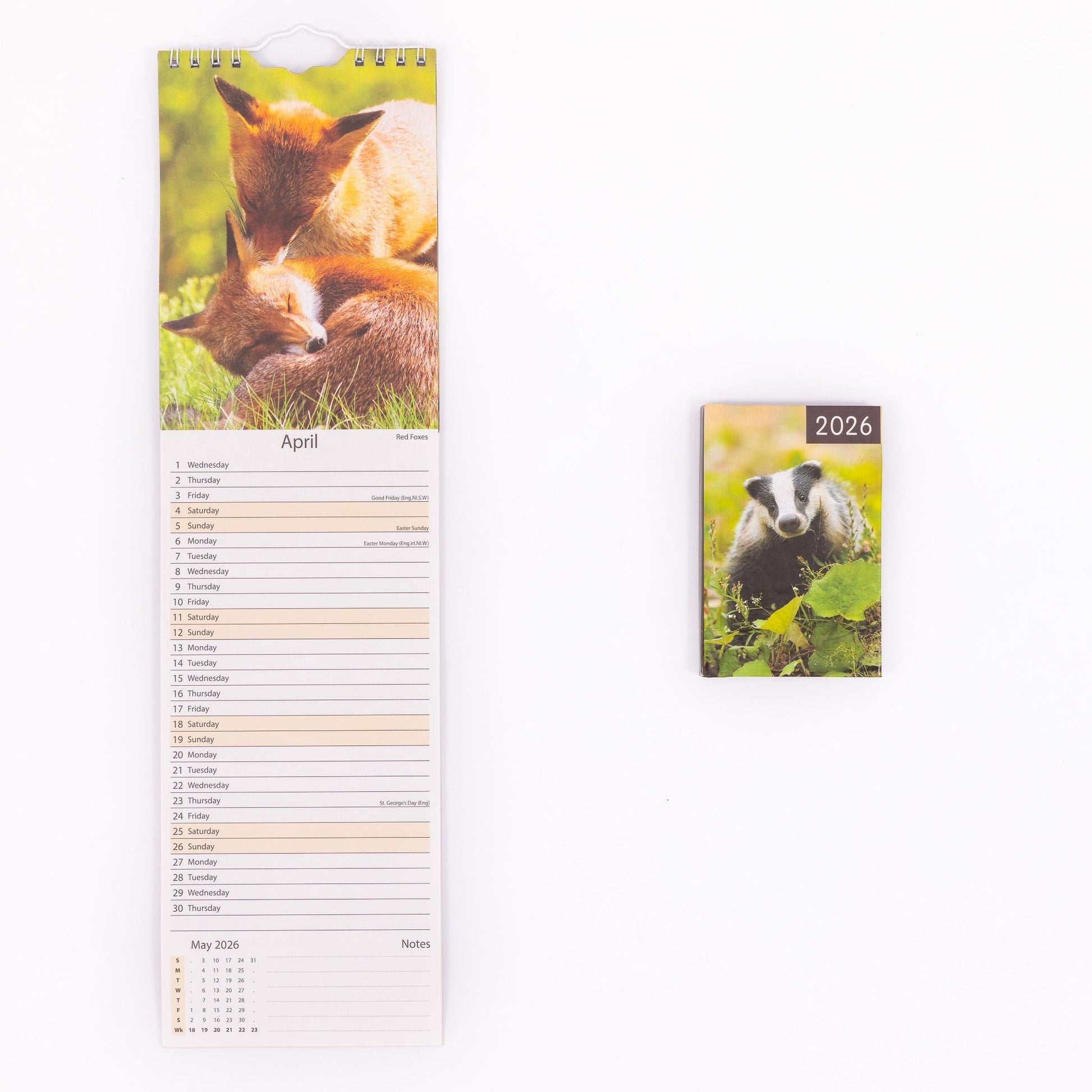 2026 Slim Calendar & Diary Set Planner Spiral Cats Dogs Flowers Garden Scenes Etsy