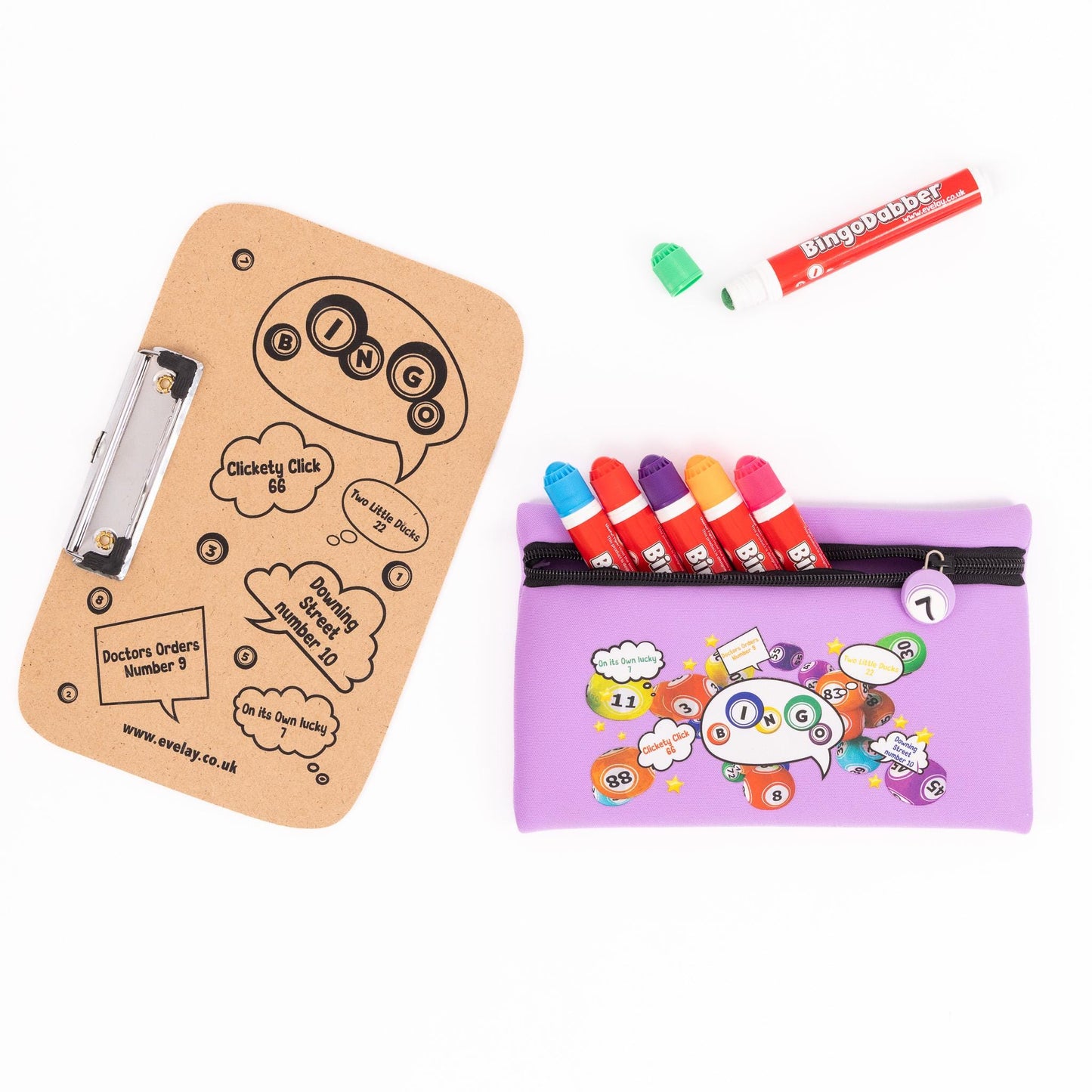 Bingo Dabber Case 6 Dabbers & Bingo Board Tickets Pens Markers Gift Idea Etsy