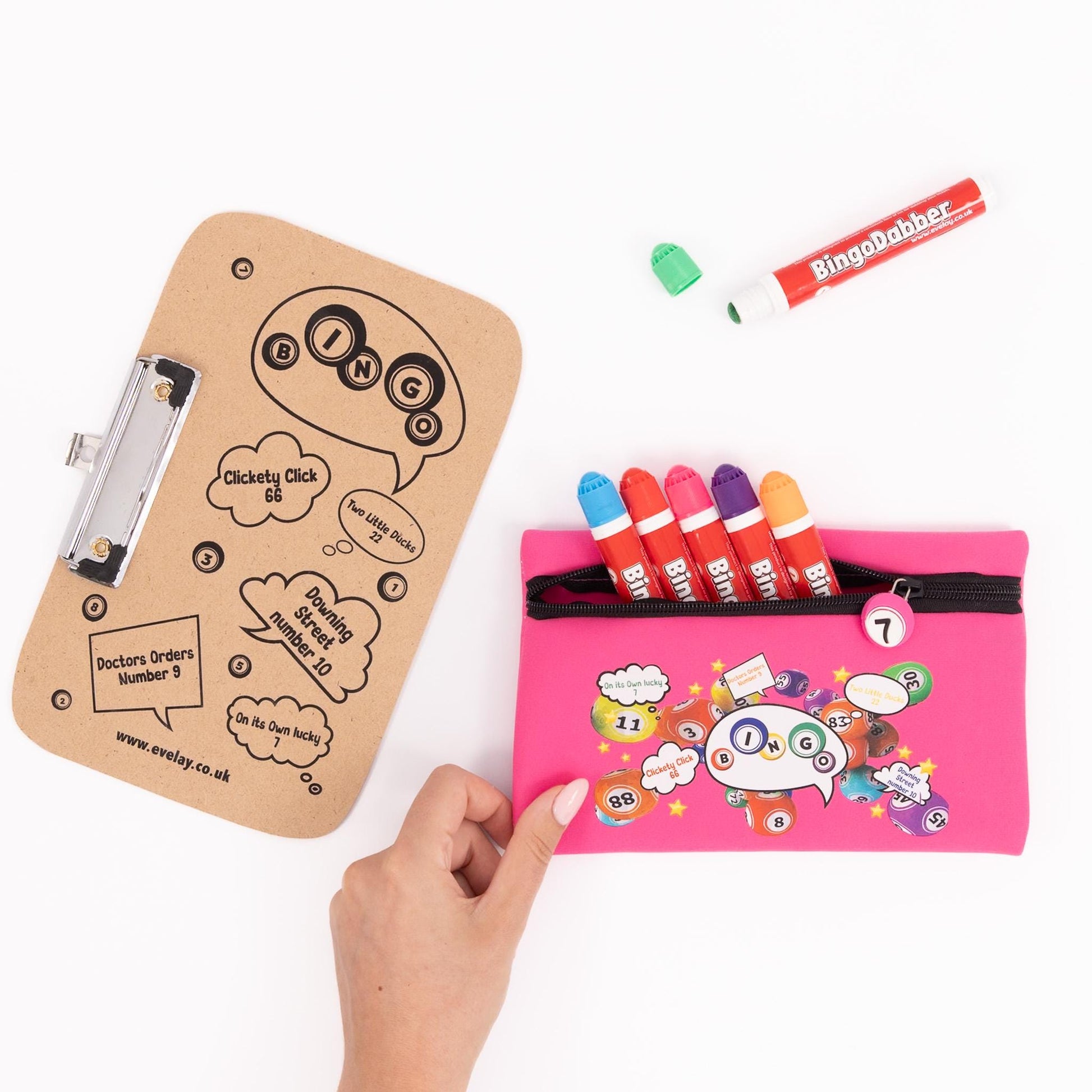 Bingo Dabber Case 6 Dabbers & Bingo Board Tickets Pens Markers Gift Idea Etsy