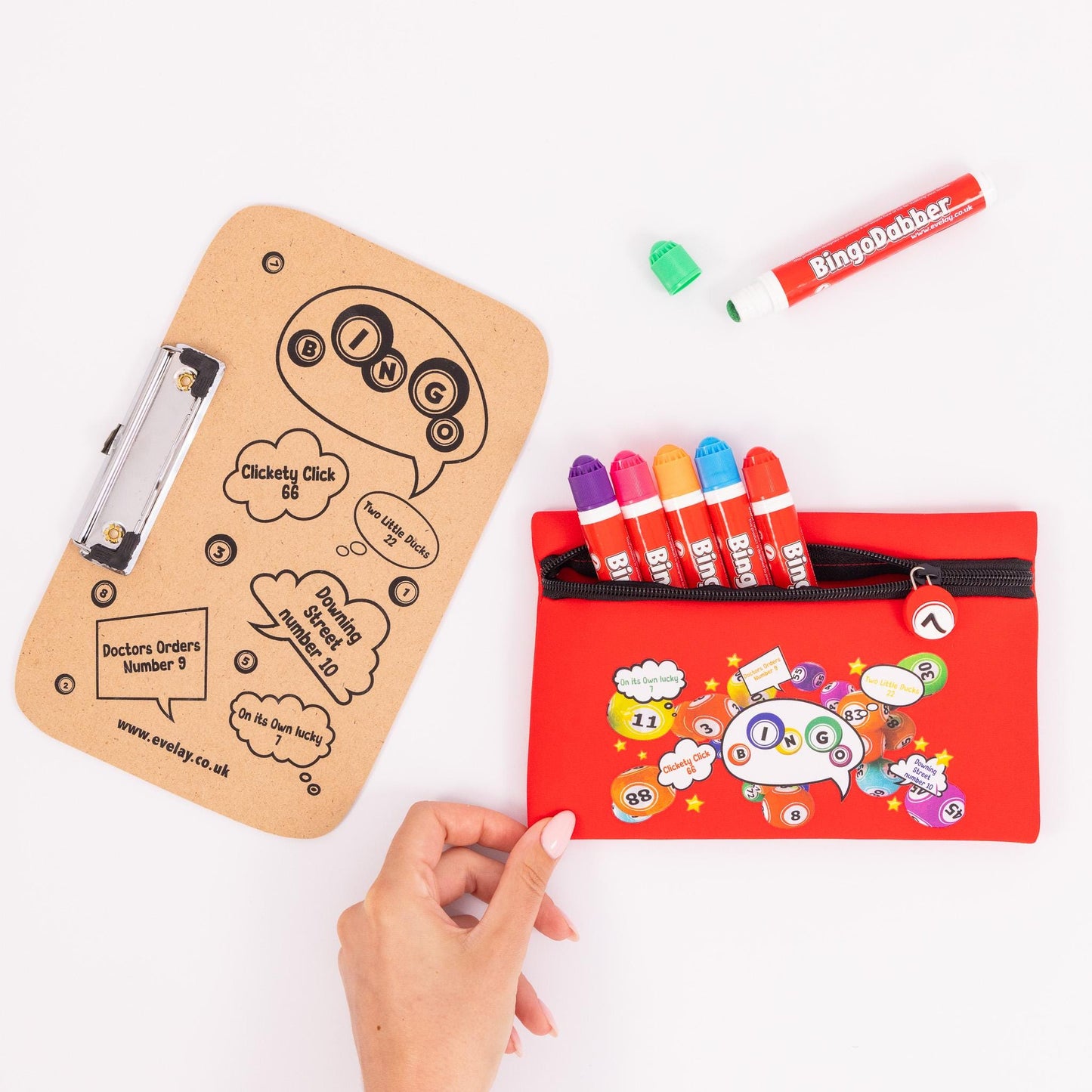 Bingo Dabber Case 6 Dabbers & Bingo Board Tickets Pens Markers Gift Idea Etsy