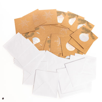 Christmas Cards Bumper Pack – 2 Kraft Designs – Pack of 30 – image 17