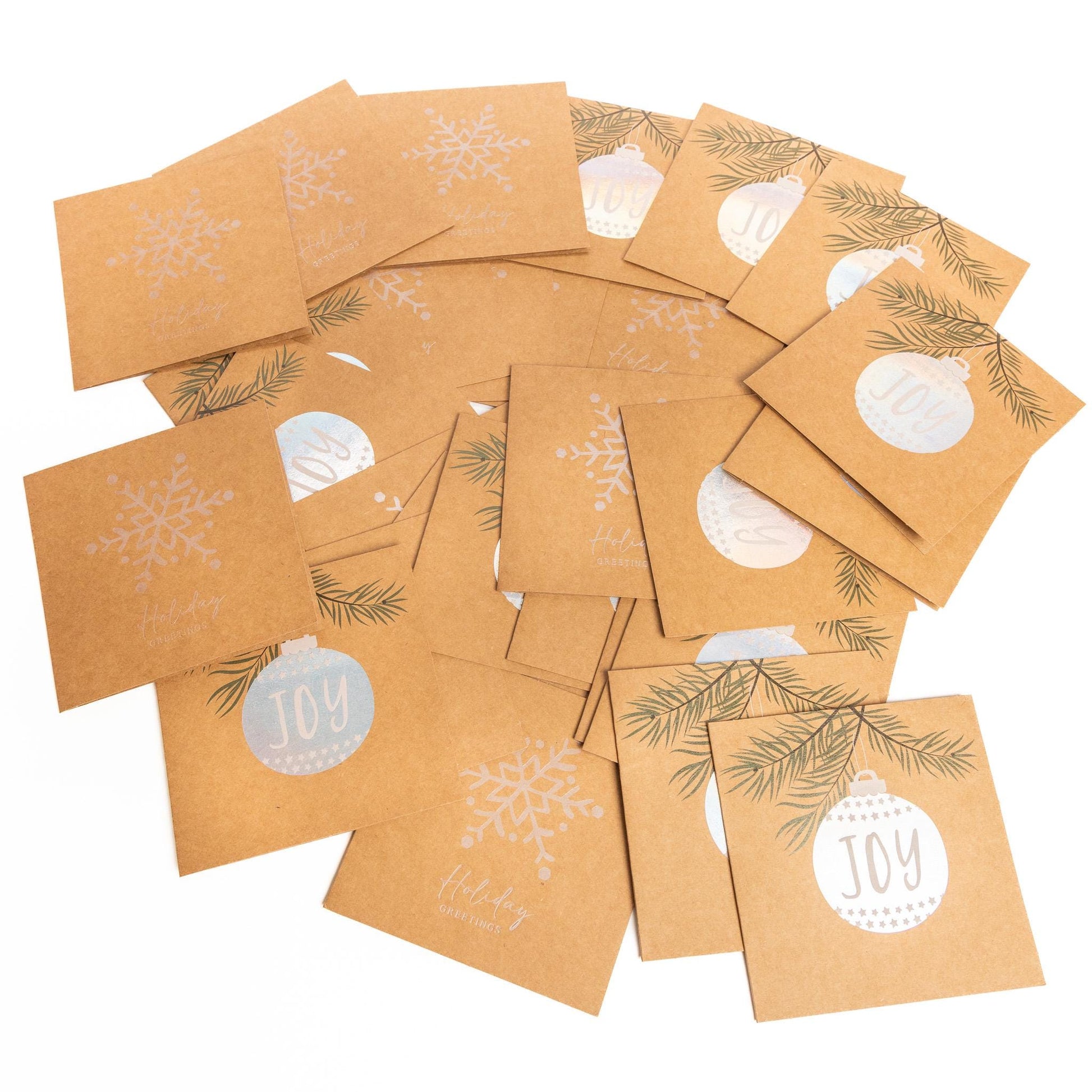 30 Christmas Cards Bumper Pack Mixed Cute Traditional Festive 2 Kraft Designs Etsy