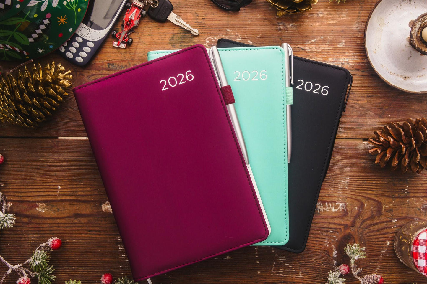 2026 A5 Week to View Diary Premium Organiser with Pen A-Z Address Index Book Etsy