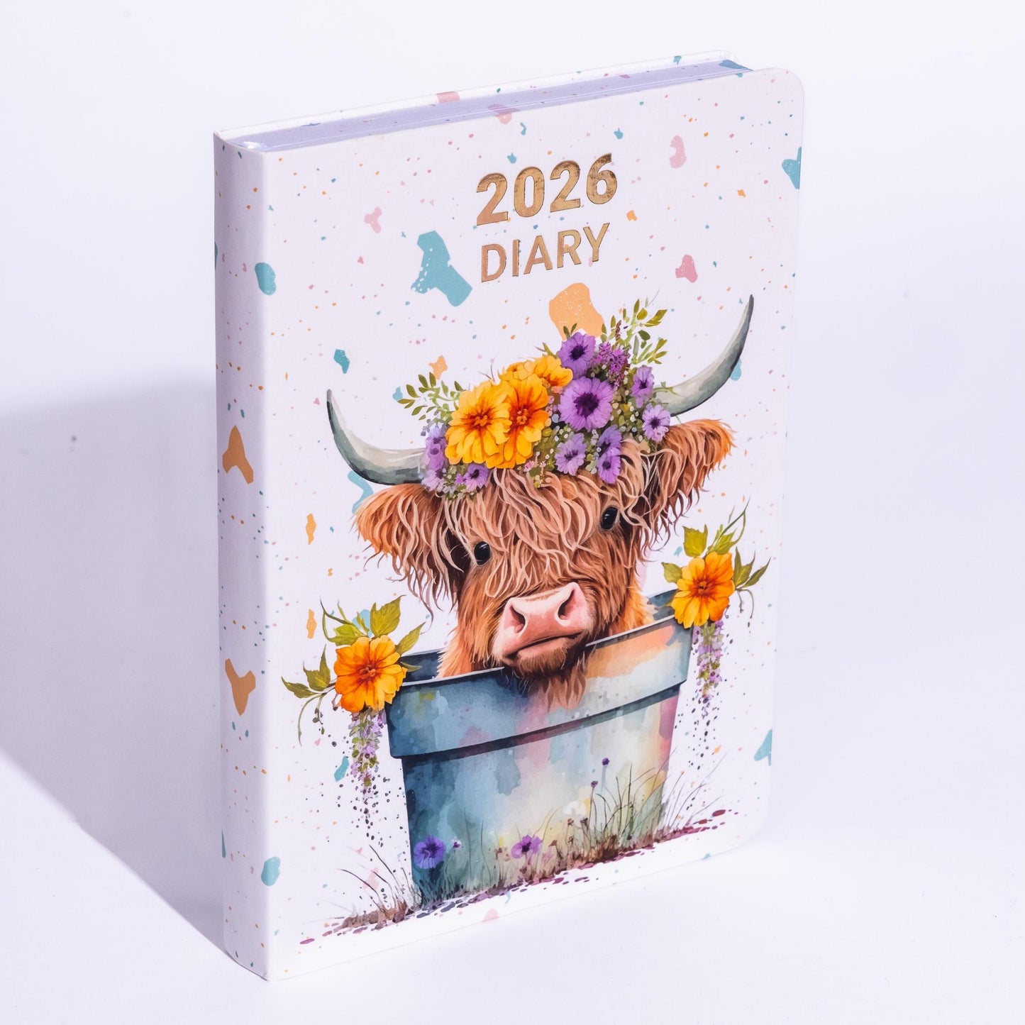 2026 Diary A5 Page a day  Full Year Office Year Planner Hardback highland cow diary Etsy