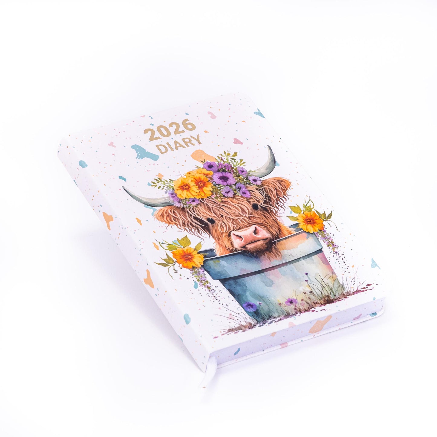 2026 Diary A5 Page a day  Full Year Office Year Planner Hardback highland cow diary Etsy