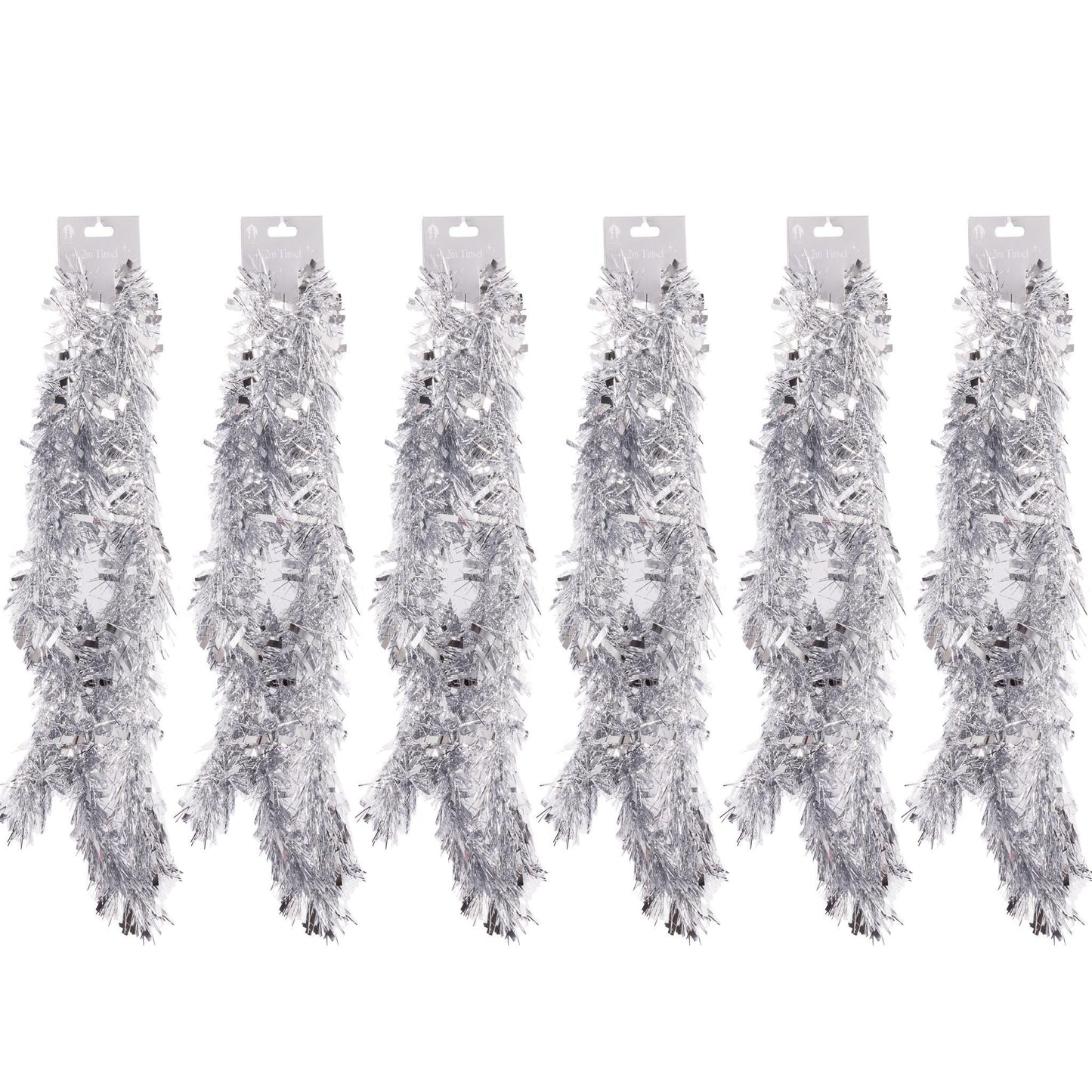 6 X 2M Chunky Tinsel Christmas Tree party Home Xmas Decoration Garland 12 Metre (Red and White) Etsy