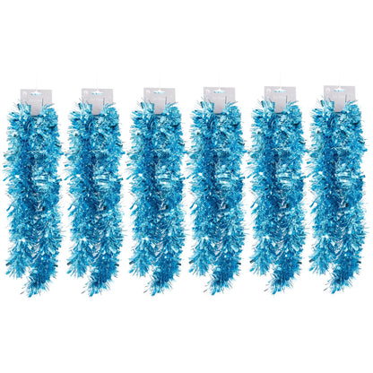 Chunky Christmas Tinsel Garland – Blue – 6 x 2m (12m) – image 7