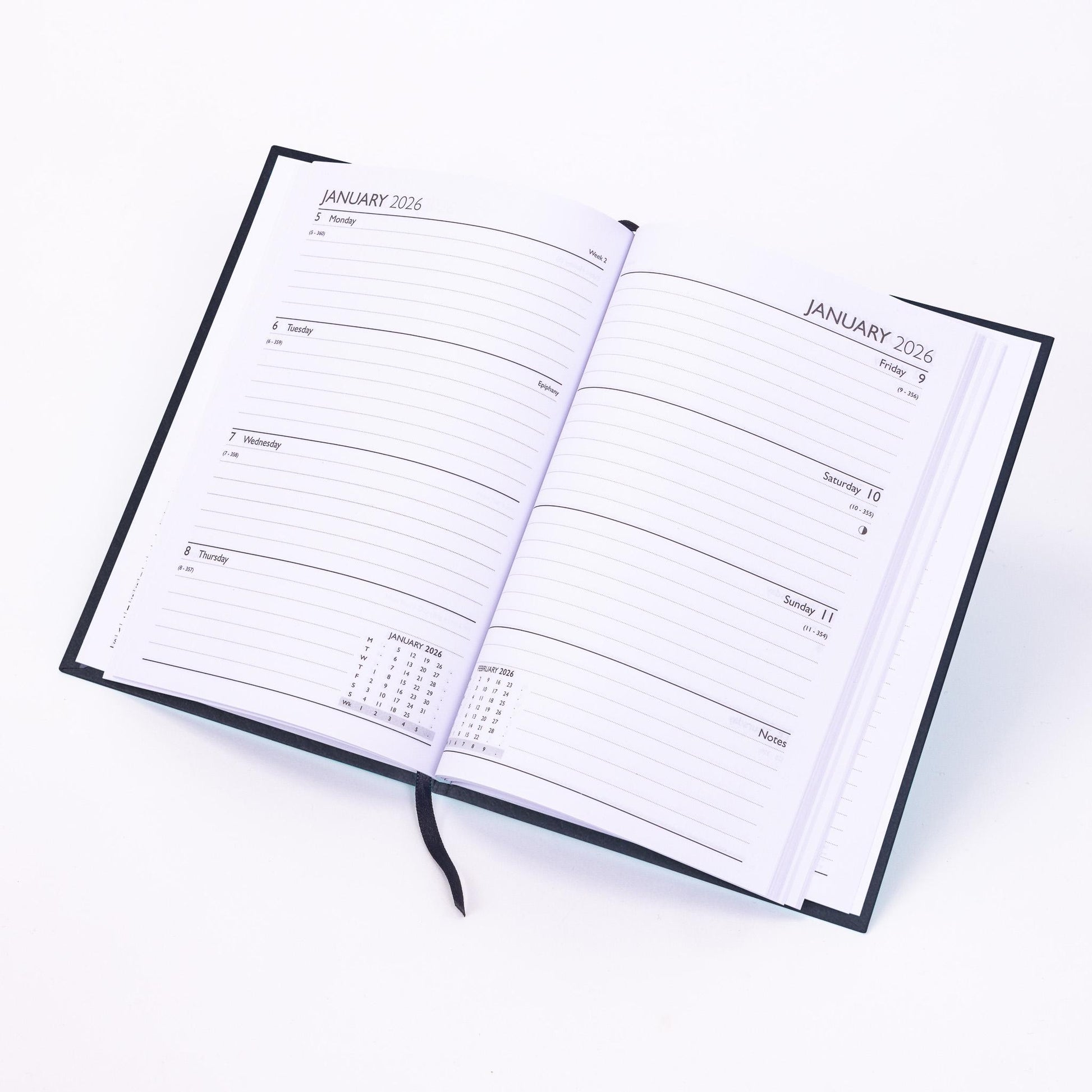 2026 A5 Week To View Diary Full Year Planner Organiser Hardback Cover Etsy